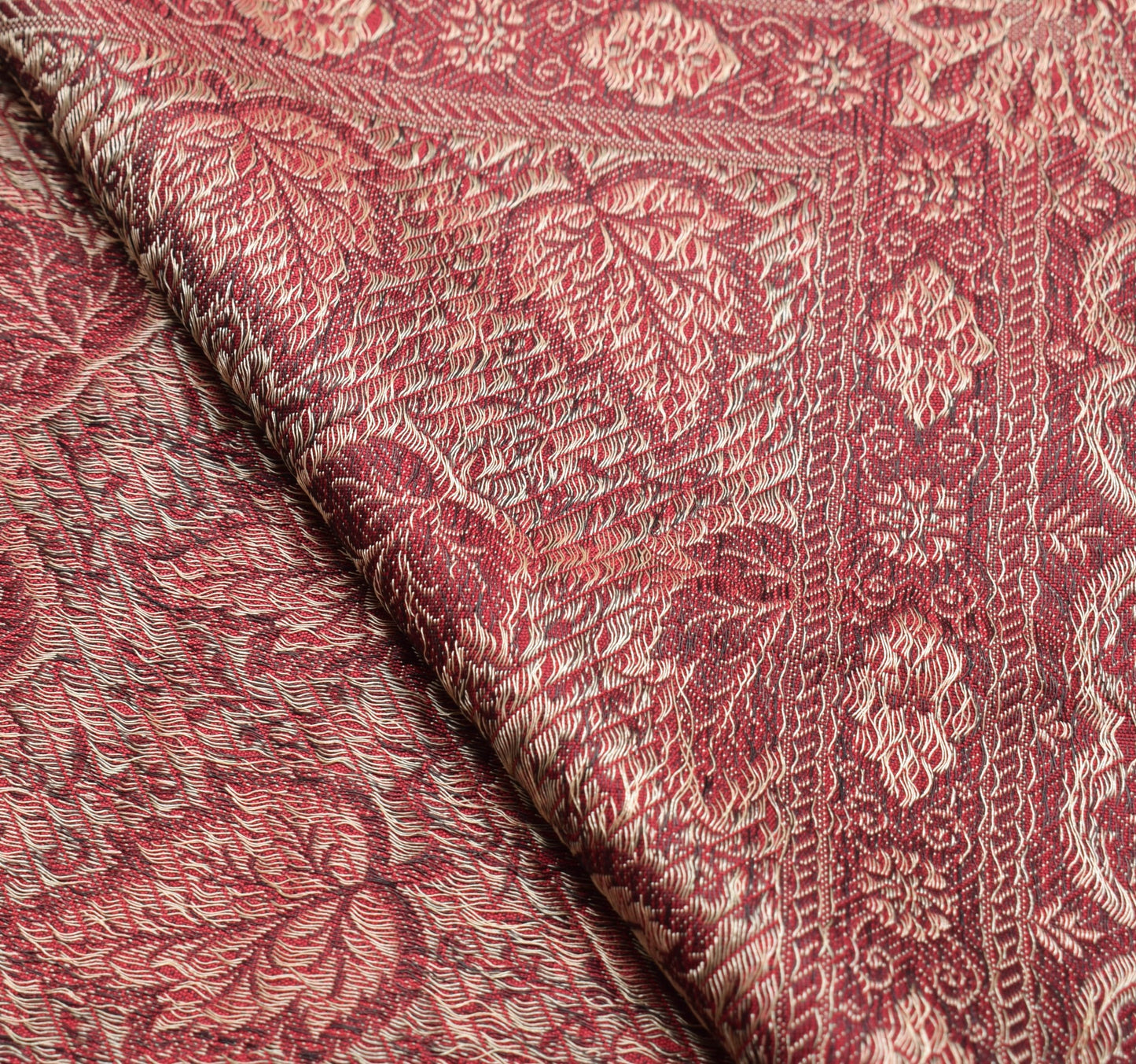Long Stole Indian Art Silk Woven Banarasi Soft Dupatta Maroon