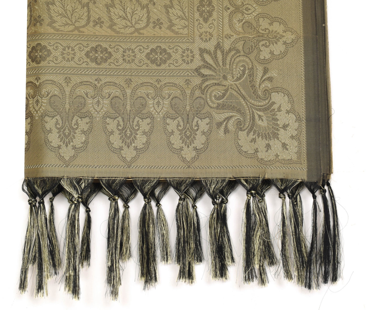 Long Stole Indian Art Silk Woven Banarasi Soft Dupatta Cream