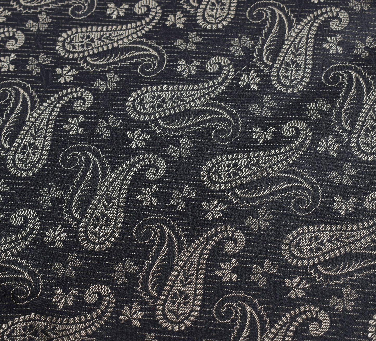 Long Stole Indian Art Silk Woven Banarasi Soft Black Dupatta
