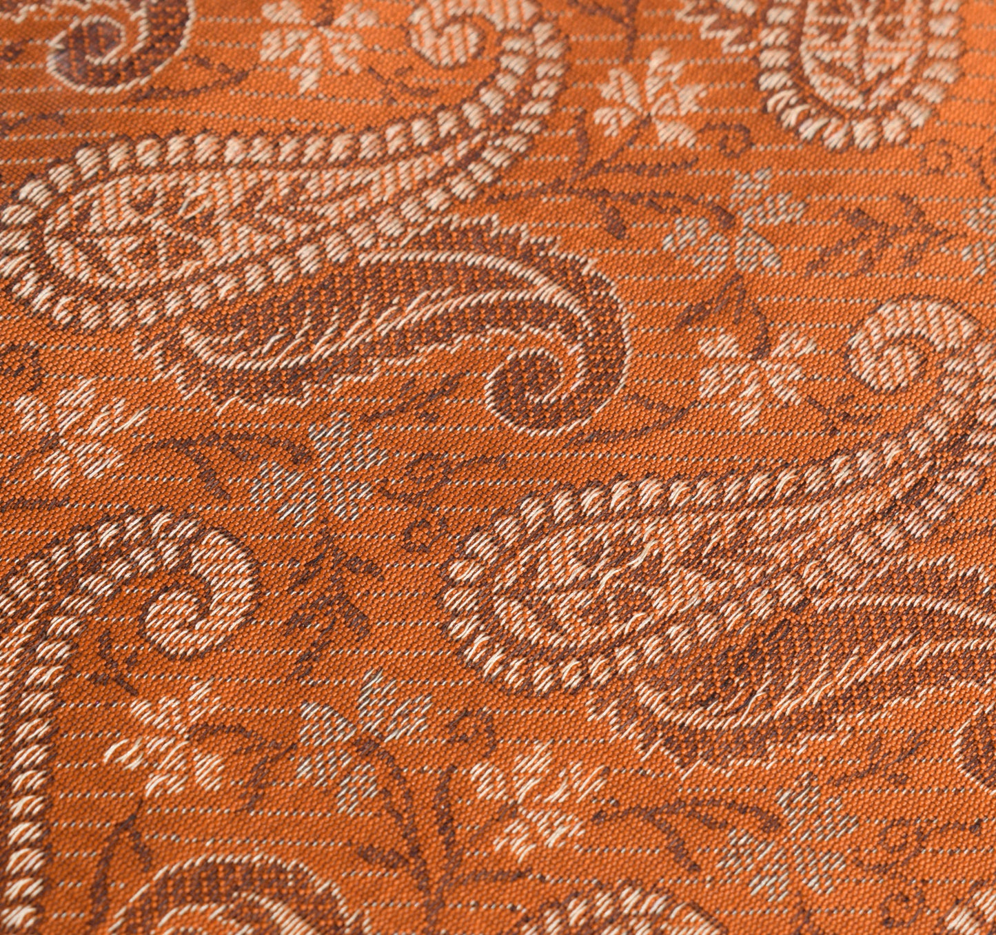 Long Stole Indian Art Silk Woven Banarasi Rust Women Dupatta