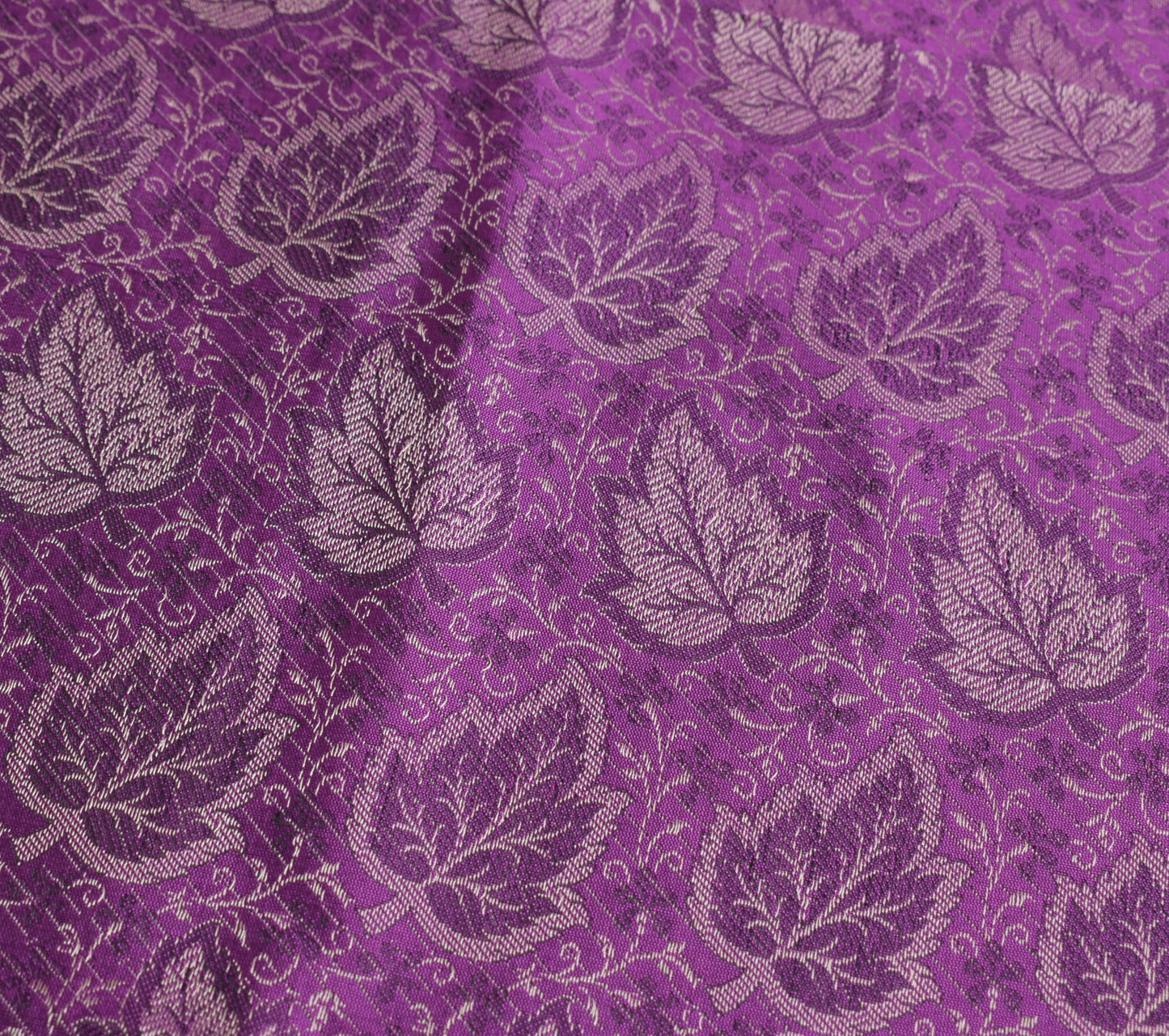 Long Stole Indian Art Silk Woven Banarasi Soft Dupatta Purple