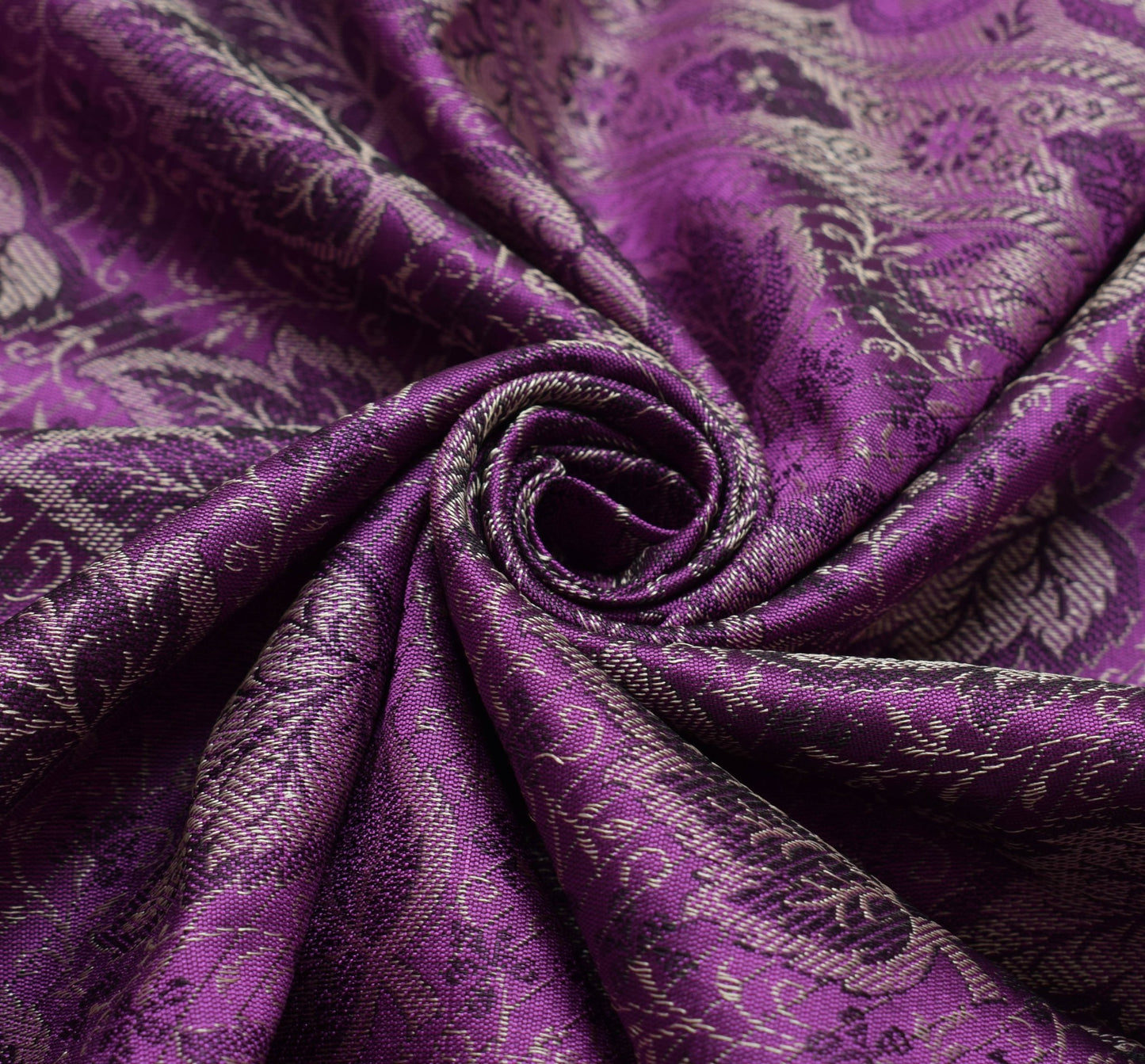 Long Stole Indian Art Silk Woven Banarasi Soft Dupatta Purple