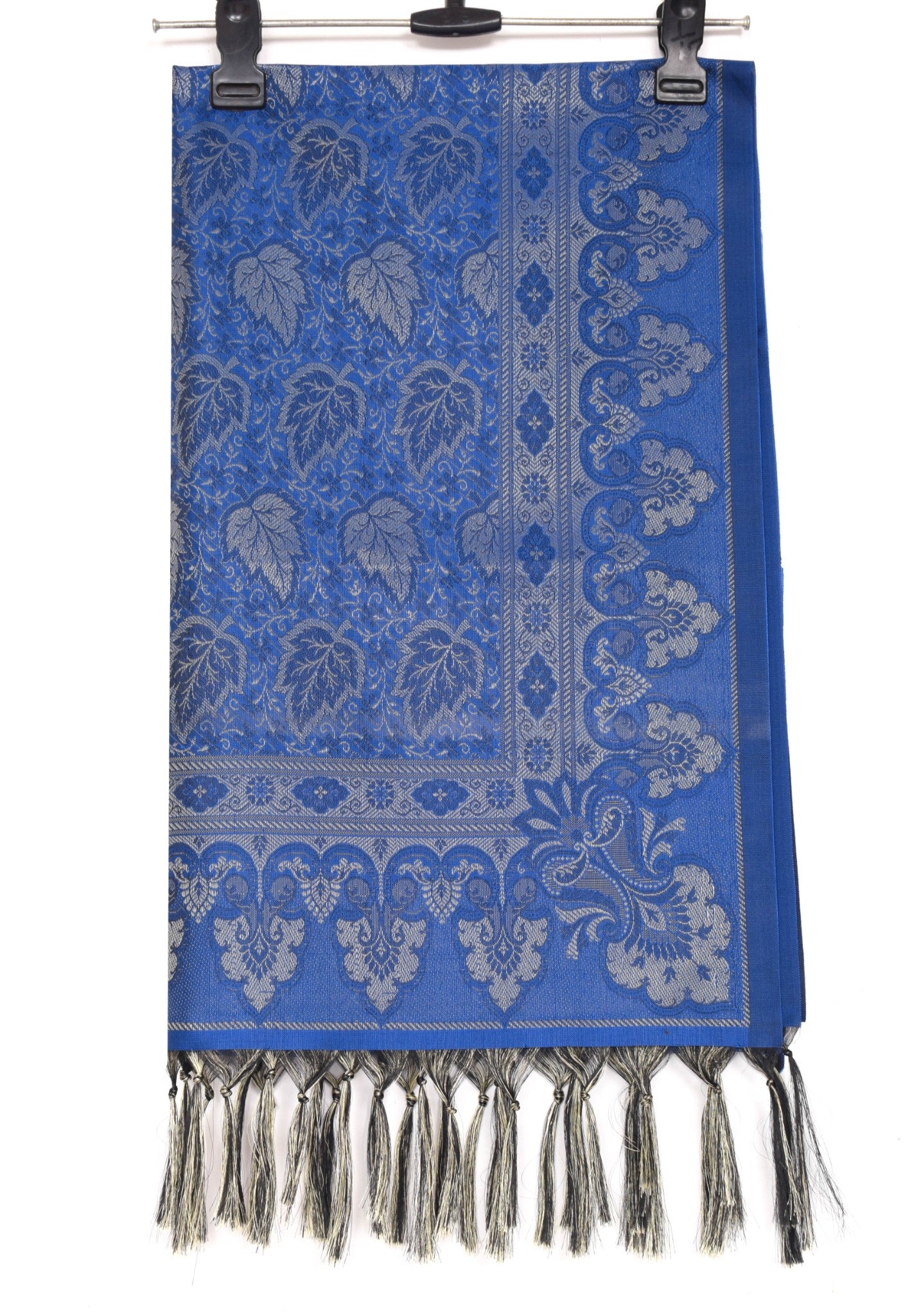 Long Stole Indian Art Silk Woven Banarasi Women Dupatta Blue