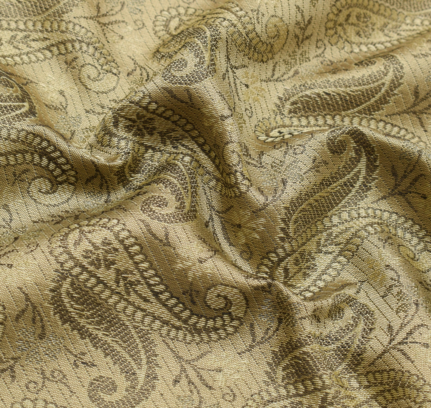 Long Stole Indian Art Silk Woven Banarasi Cream Women Dupatta