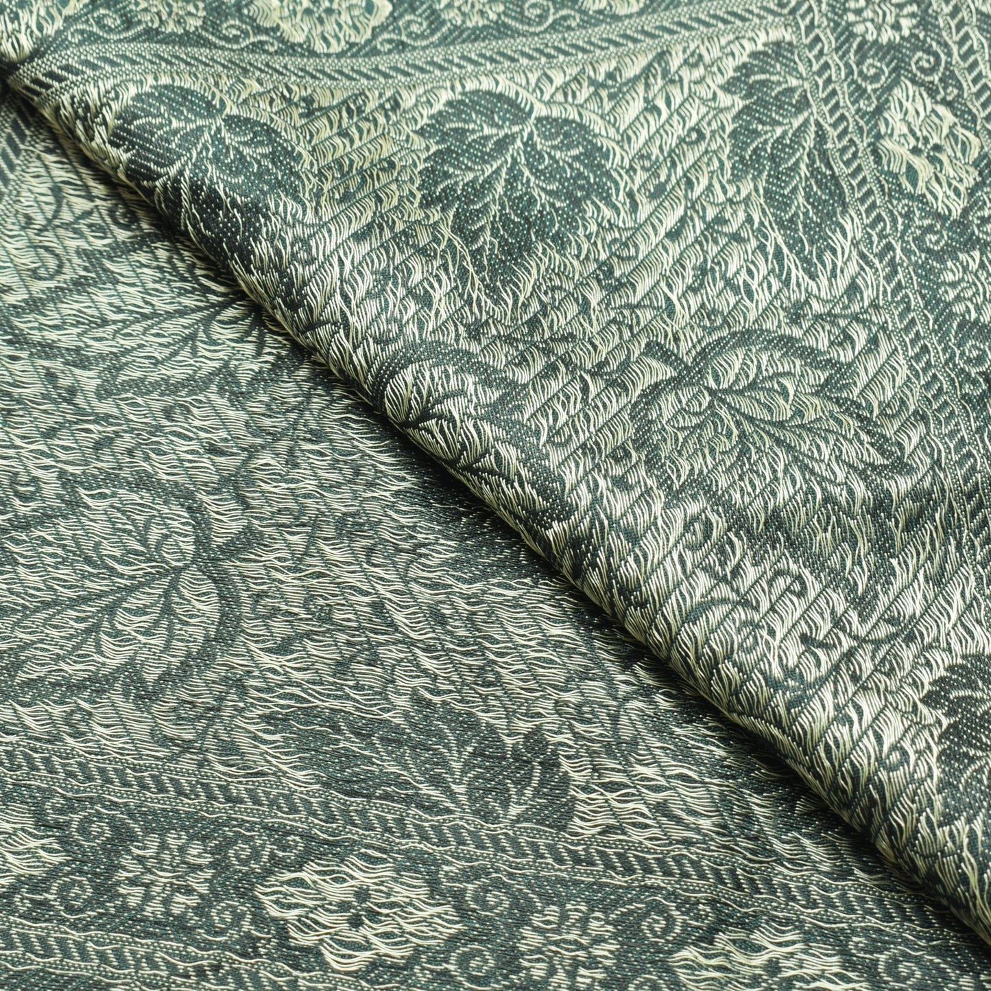 Long Stole Indian Art Silk Woven Banarasi Dupatta Dark Green