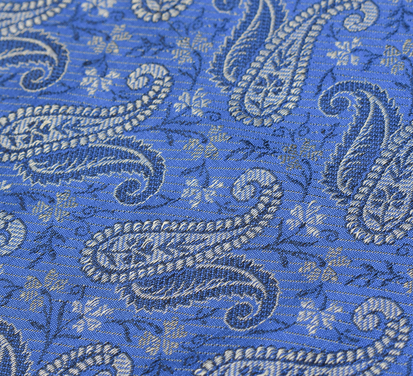 Long Stole Indian Art Silk Woven Banarasi Soft Women Dupatta Blue