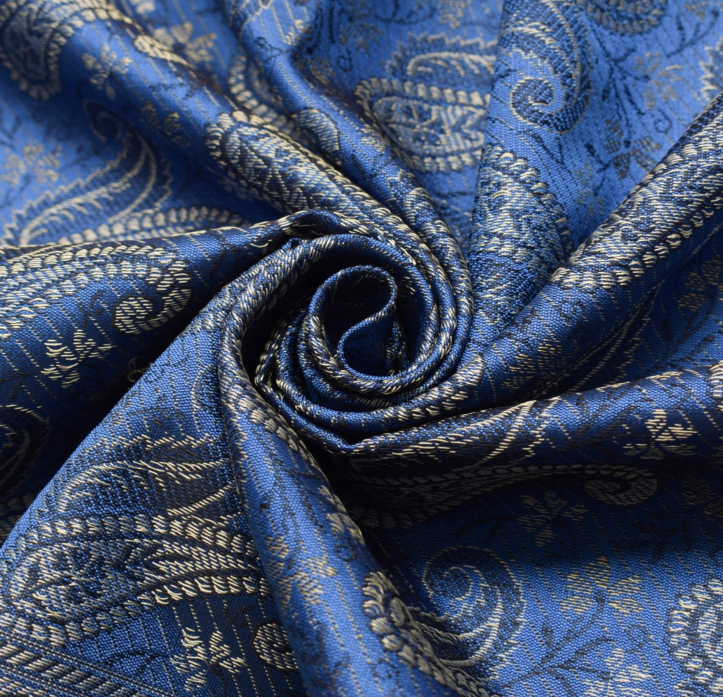 Long Stole Indian Art Silk Woven Banarasi Soft Women Dupatta Blue