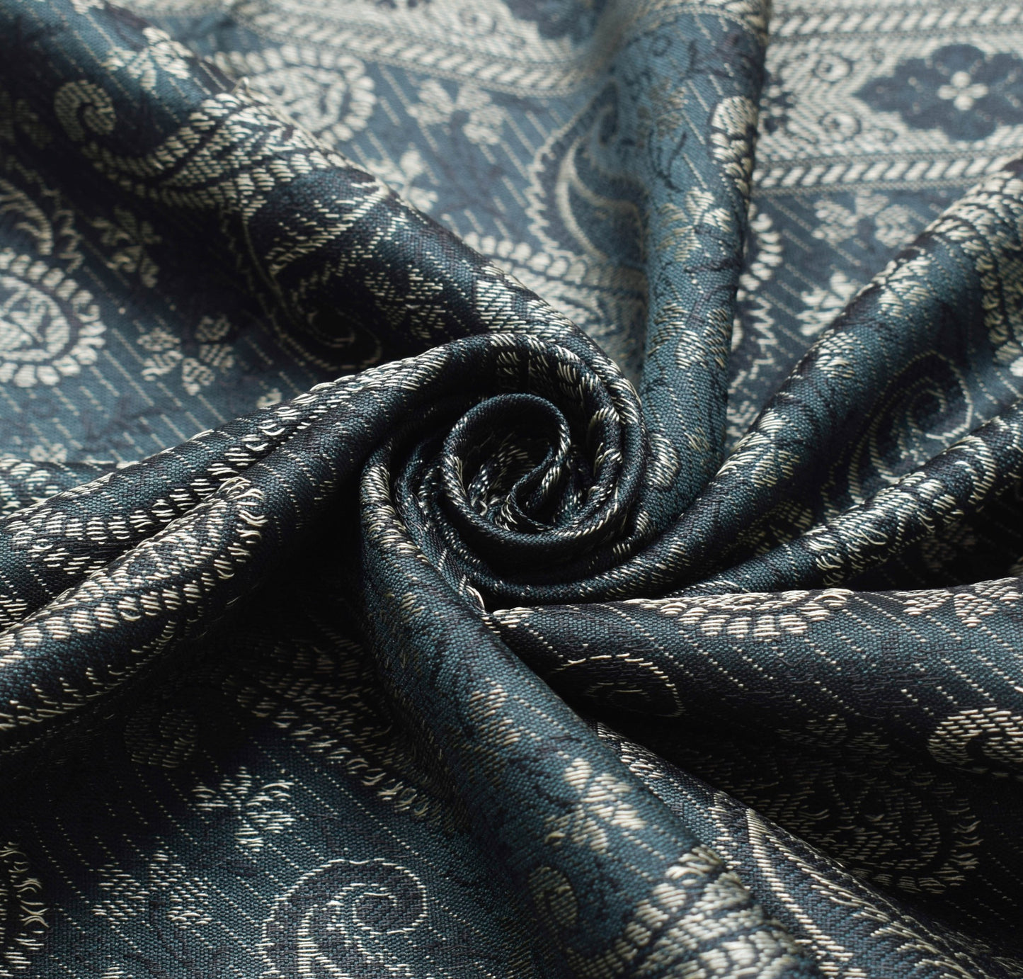 Dark Green Art Silk Dupatta Woven Paisley Soft Long Stole Scarf