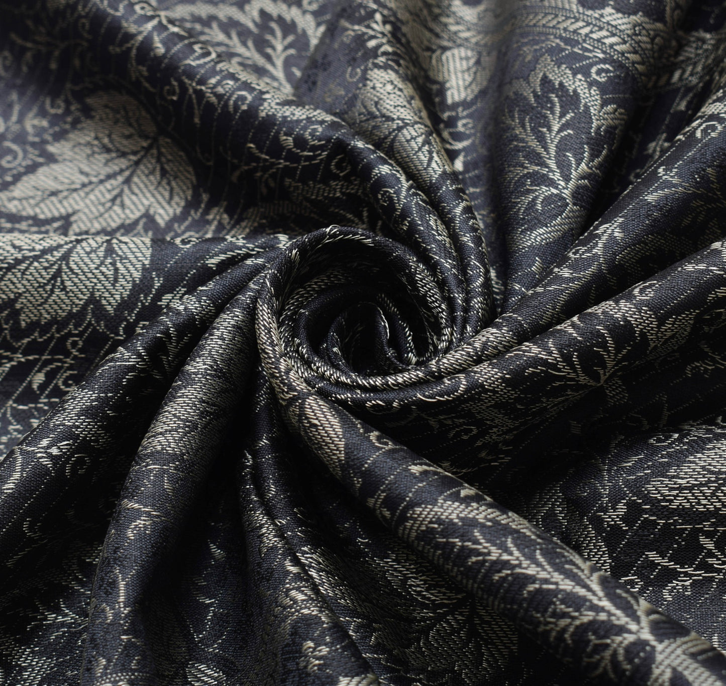 Long Stole Indian Art Silk Woven Banarasi Soft Dupatta Black