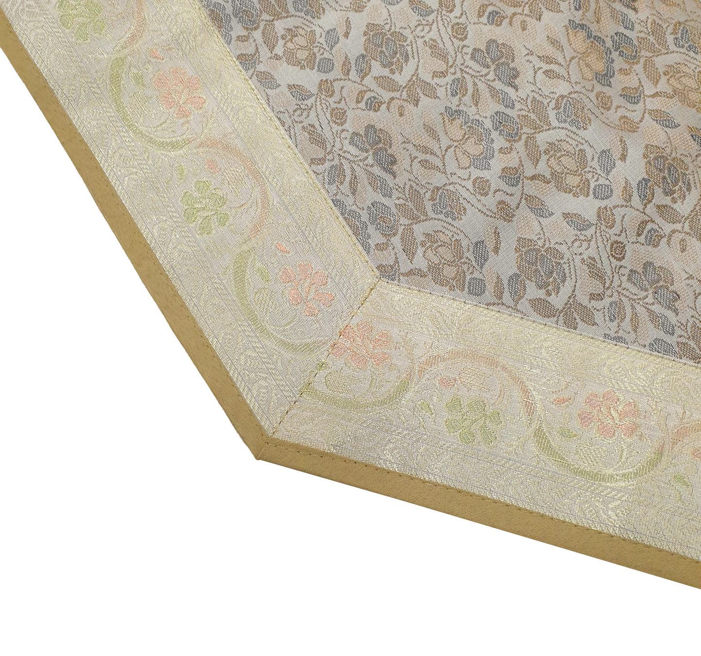 Banarasi Table Runner Silk Brocade Floral Dining Home Decor Indian Gift Cloth