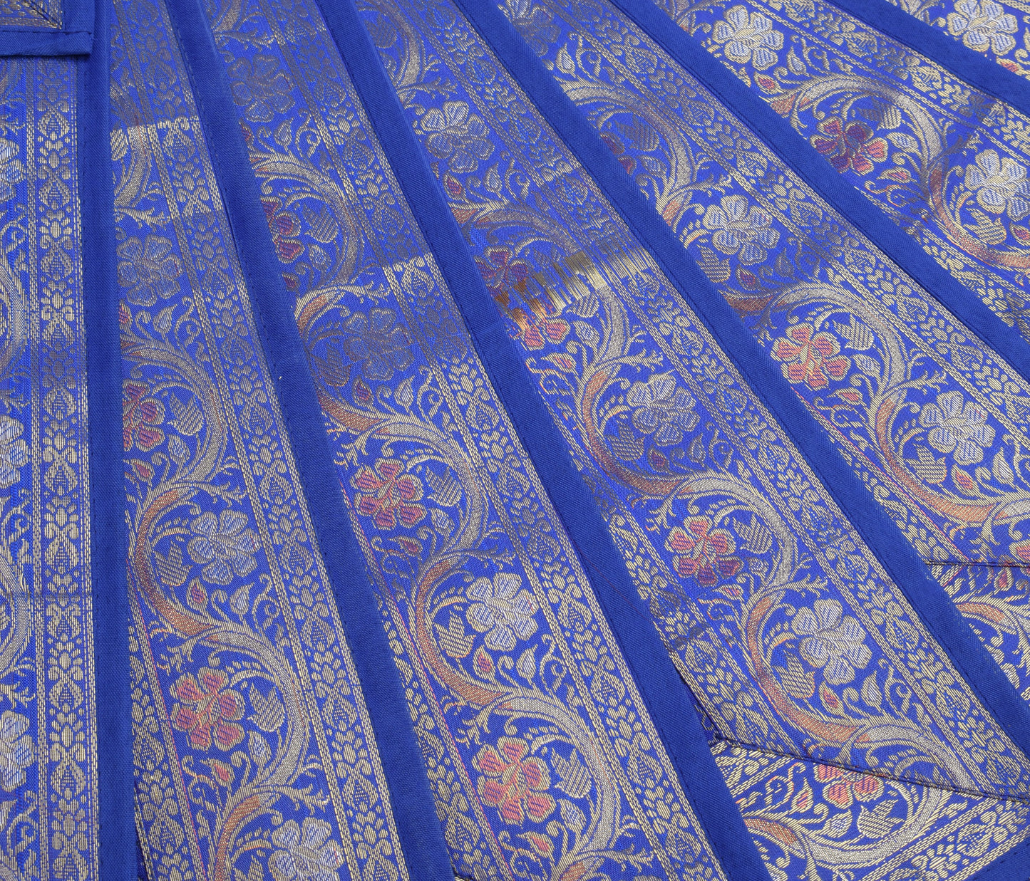 13 PC Blue Dining Table Runner Set Decor Banarasi Silk Brocade Paisley Gift