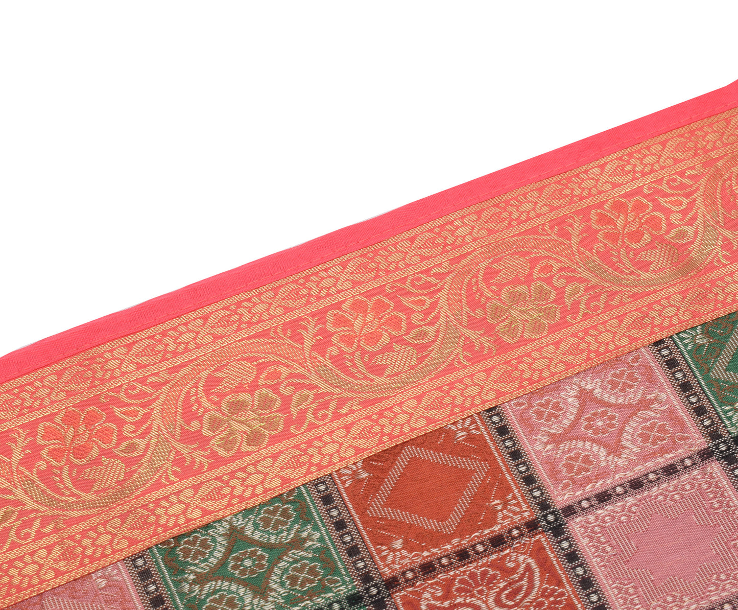 13 PC Dining Table Runner Mat Set Decor Banarasi Silk Brocade Paisley MultiColor