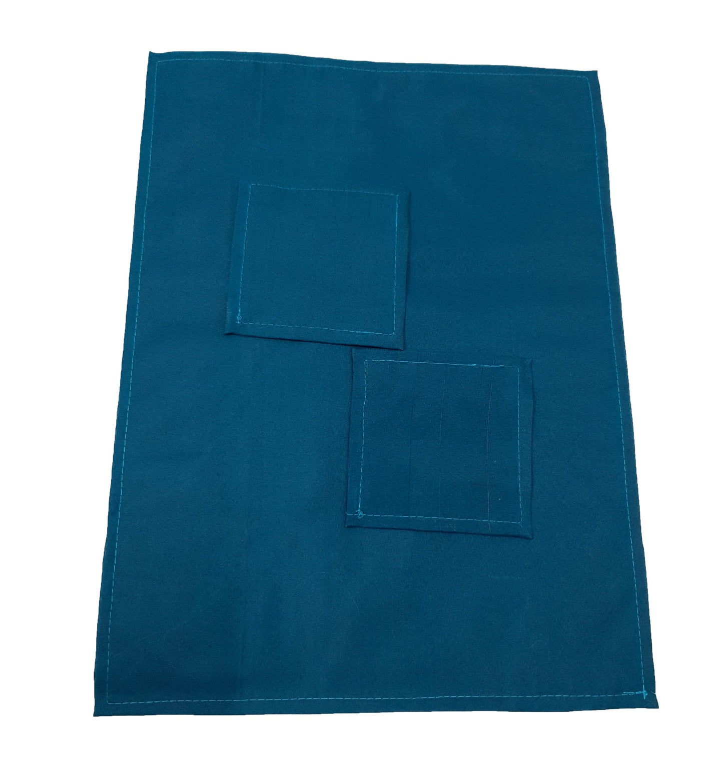 Set of 13 Teal Blue Banarasi Silk Table Runner – Paisley Brocade Decor Gift Item