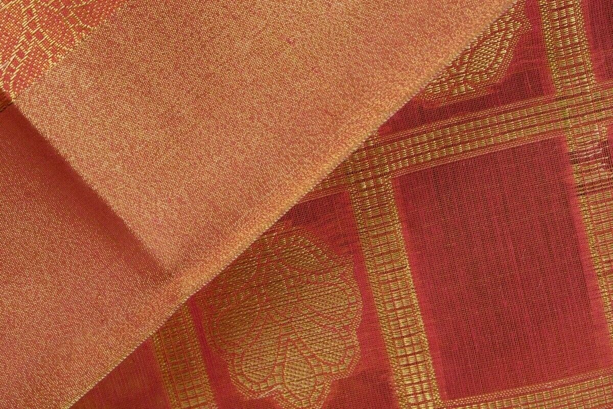 Dark Pink Banarasi Dupatta Floral Woven Zari Brocade Indian Long Stole Wrap Shaw