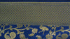 Blue Banarasi Dupatta Birds Woven Zari Brocade Indian Long Stole Wrap Shawl