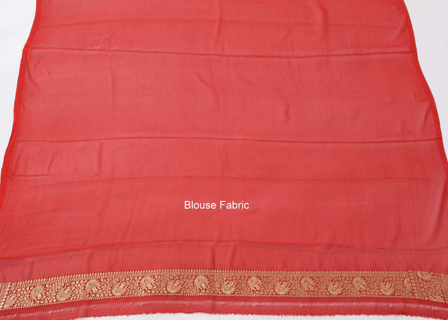 Dark Red Pure Khaddi Georgette Silk Banarasi Handloom Woven Zari Zaal Saree