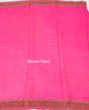 Magenta Pure Khaddi Chiffon Silk Banarasi Handloom Zari Woven Motifs Sari Fabric