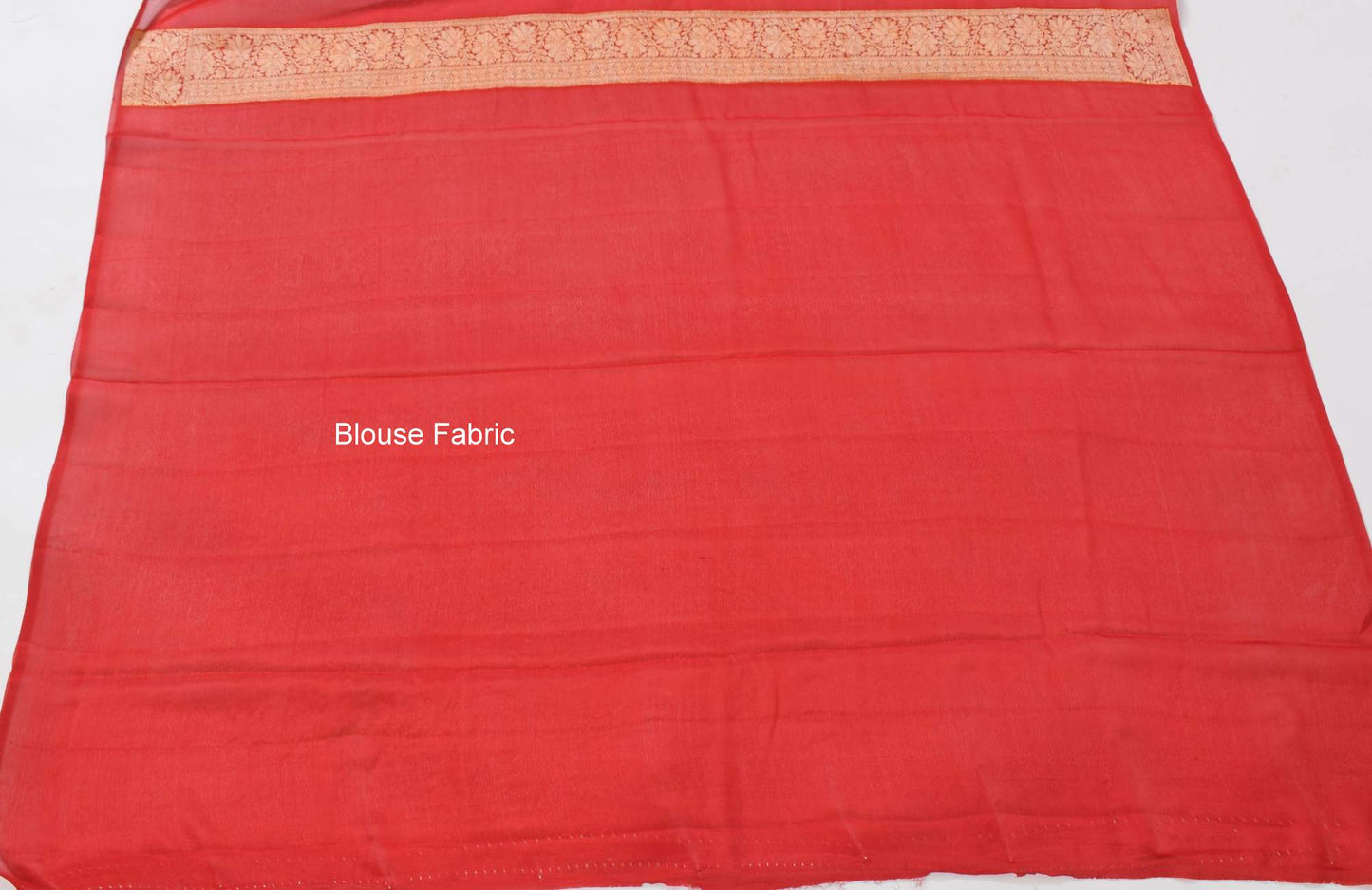 Dark Green Pure Khaddi Chiffon Silk Banarasi Handloom Premium Saree Fabric