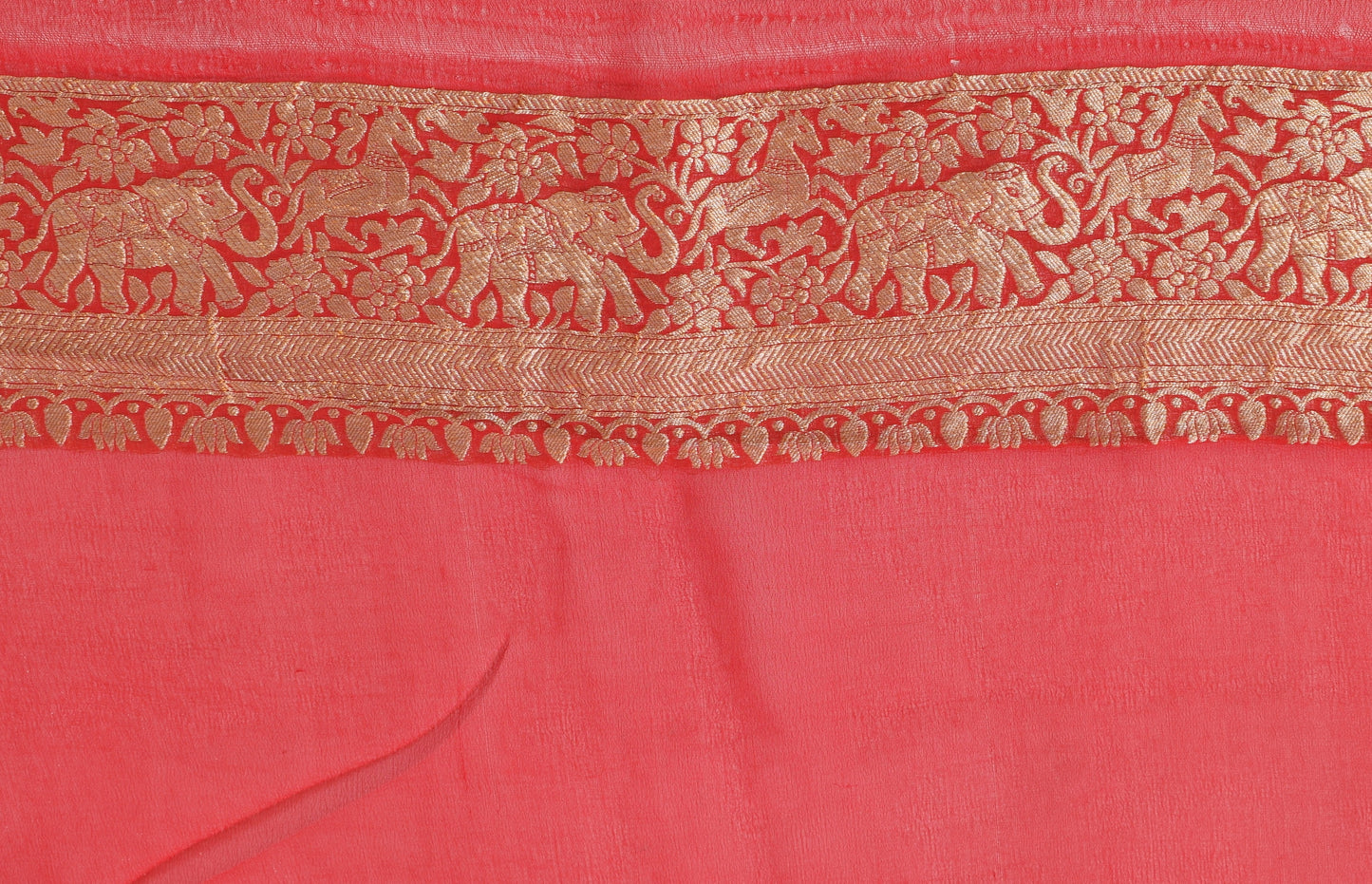 Blackish Blue Pure Khaddi Georgette Silk Banarasi Handloom Zari Woven Saree