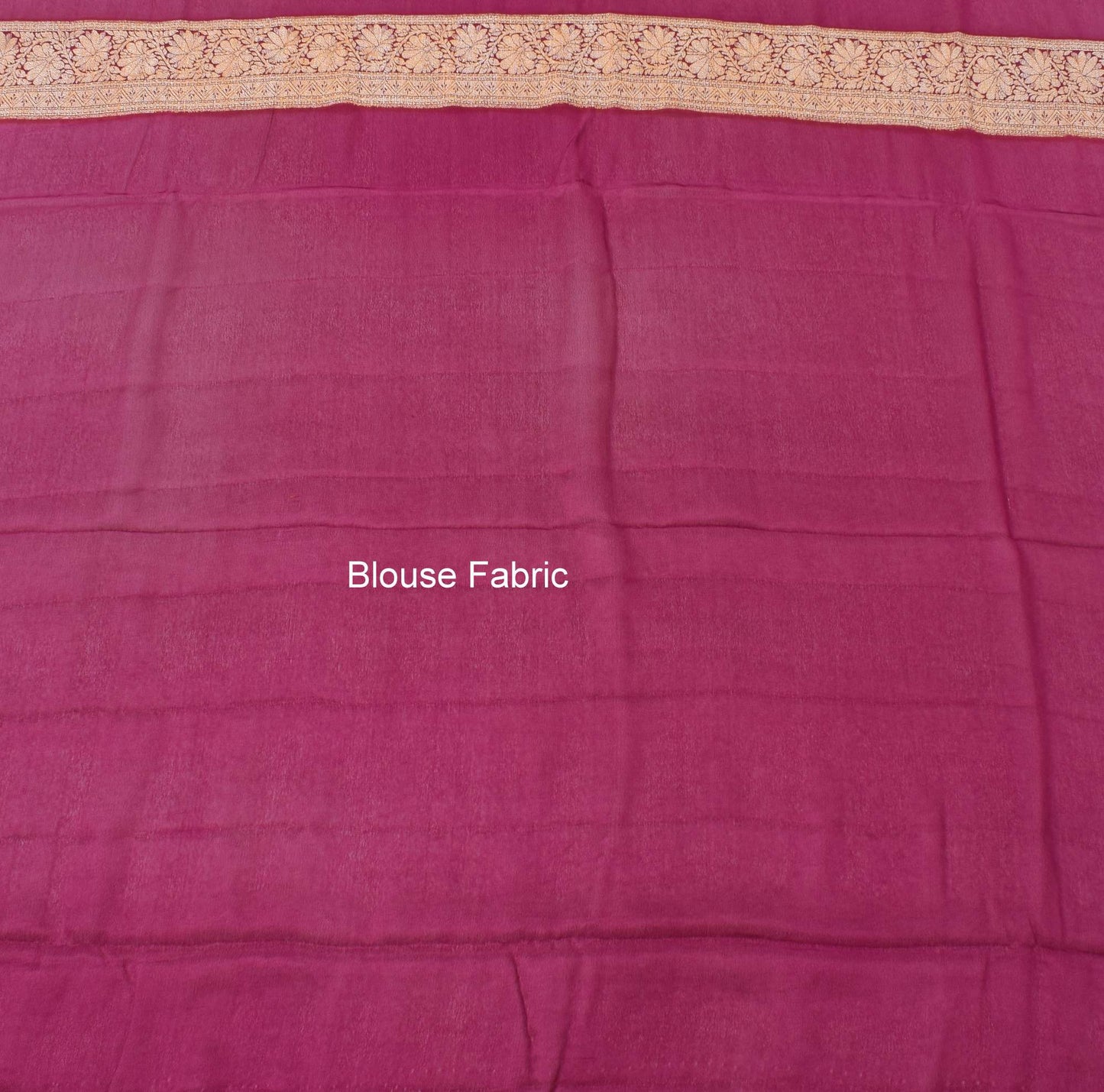 Peach & Purple Pure Khaddi Chiffon Silk Banarasi Handloom Premium Saree Fabric