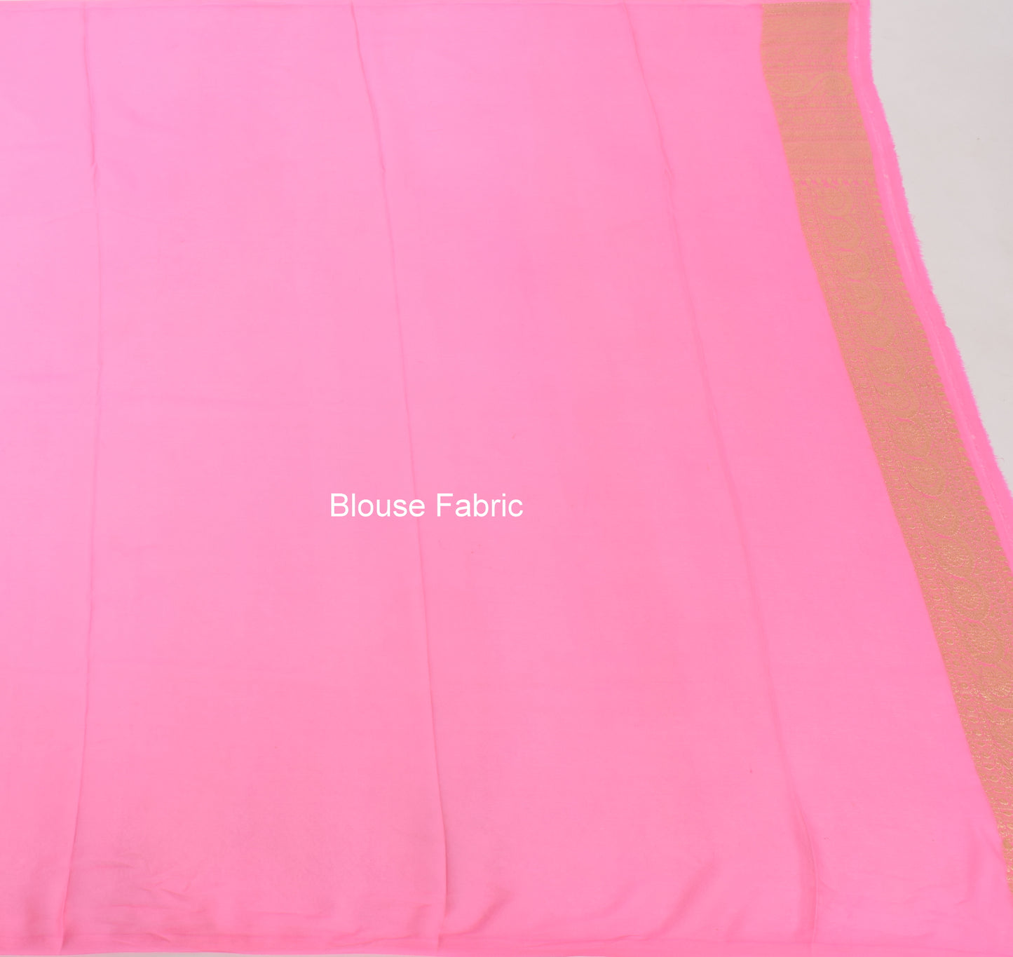 Light Pink Pure Khaddi Georgette Silk Banarasi Handloom Skirt Border Saree Woven