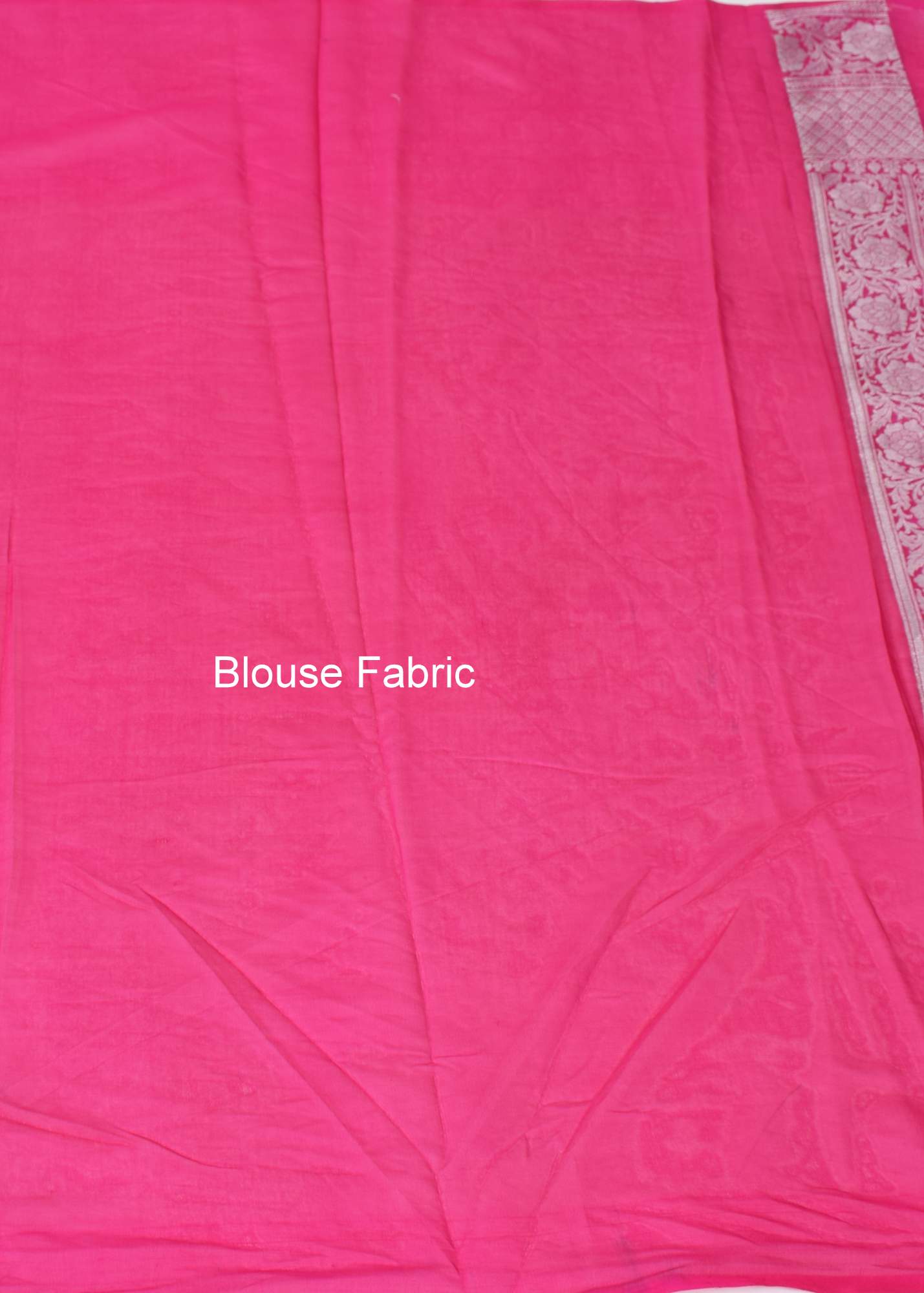 Green Banarasi Semi Georgette Soft Silk Silver Zari Woven Broad Floral Border