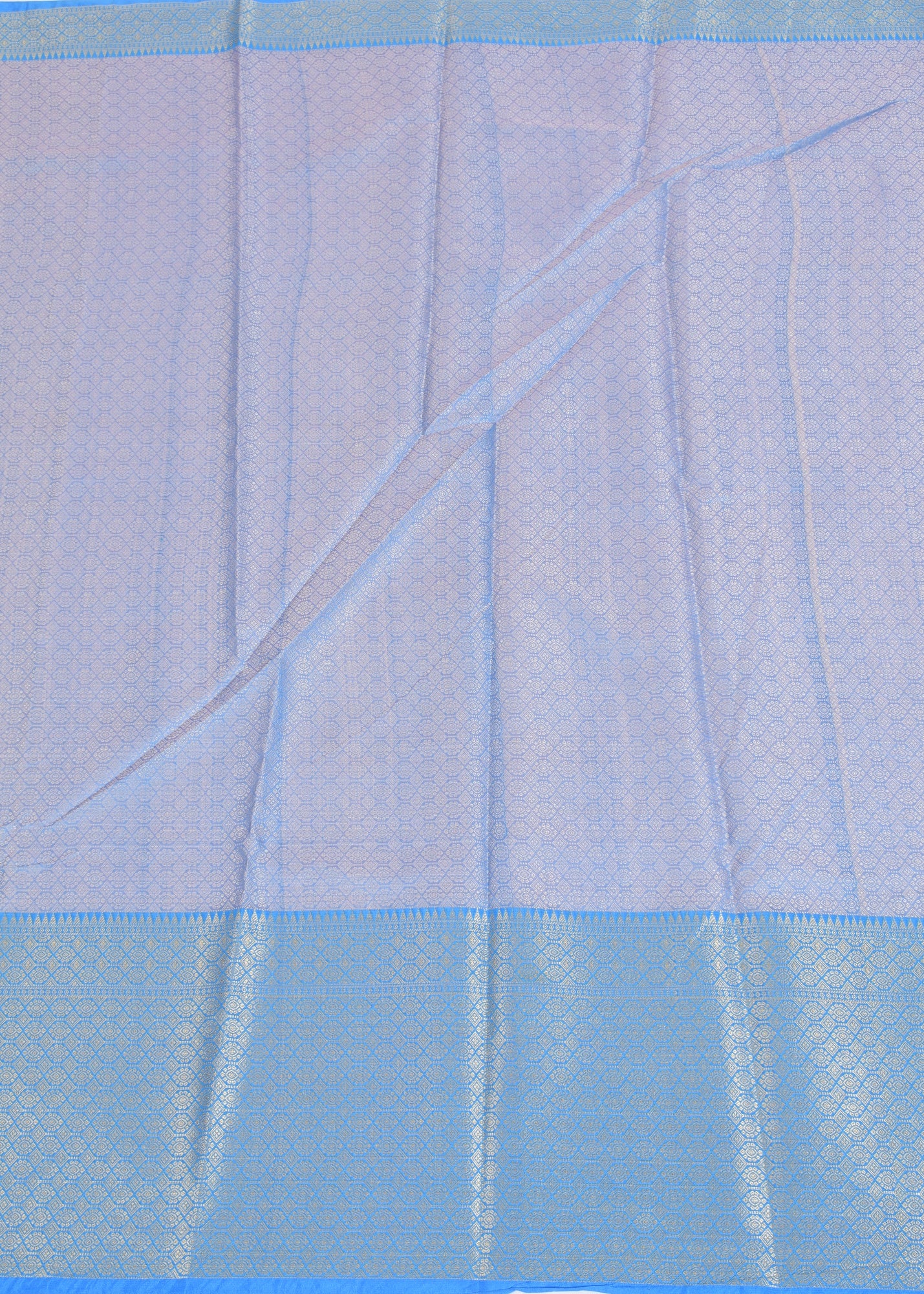 Banarasi Vastra Kora Silk Tanchoi Saree Resham Body Zari Woven Skirt Border Pink
