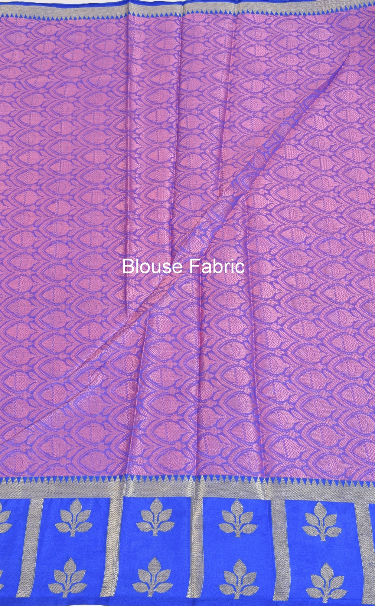 Banarasi Vastra Kora Silk Resham Tanchoi Saree & Zari Woven Skirt Border Pink