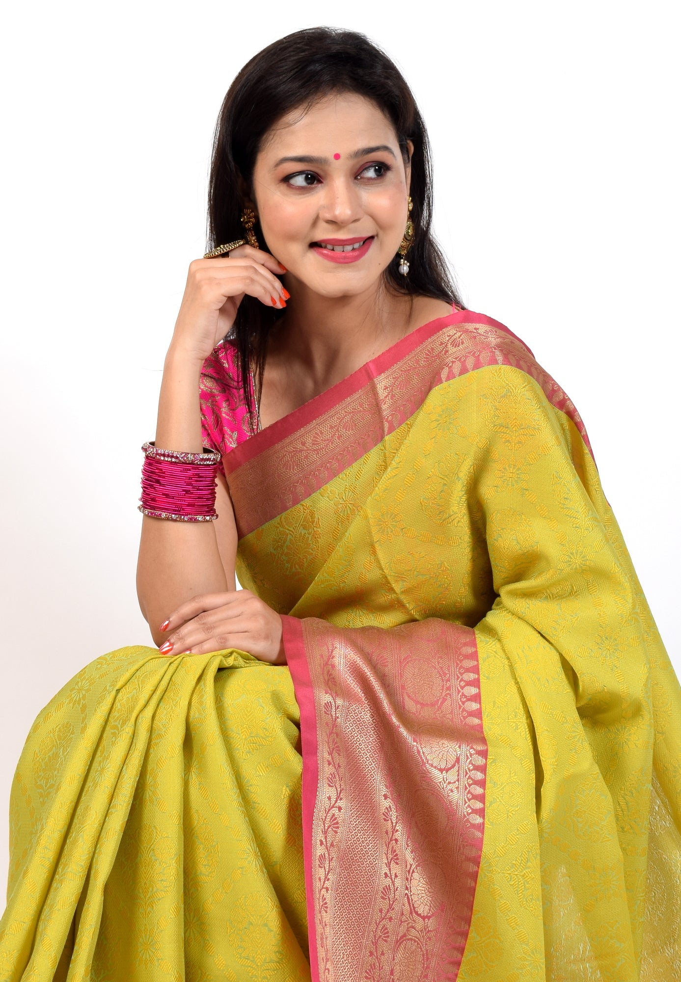Banarasi Vastra Kora Silk Resham Tanchoi Saree with Zari Woven Skirt Border