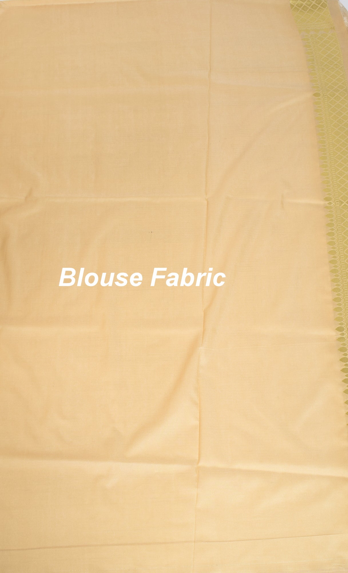 Banarasi Vastra Satin Silk Woven Zari Brocade Heavy Banarasi Saree Beige & Red