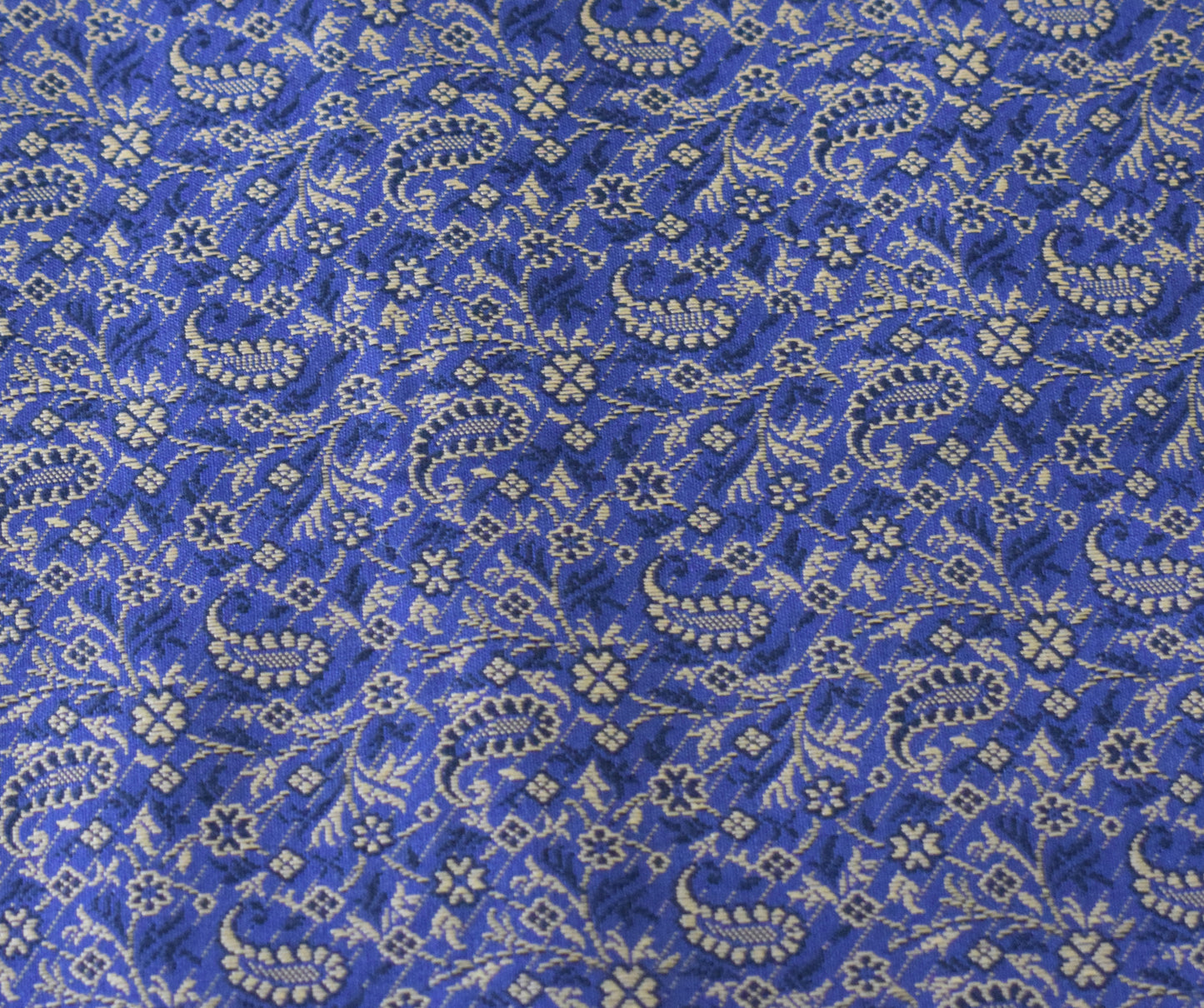 Banarasi Bed Cover Set Indian Ethnic Traditional Silk Woven Resham Brocade Blue
