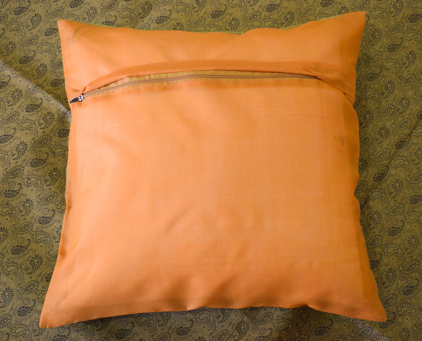 Banarasi Bed Cover Set Indian Ethnic Traditional Woven Resham Brocade Mustard