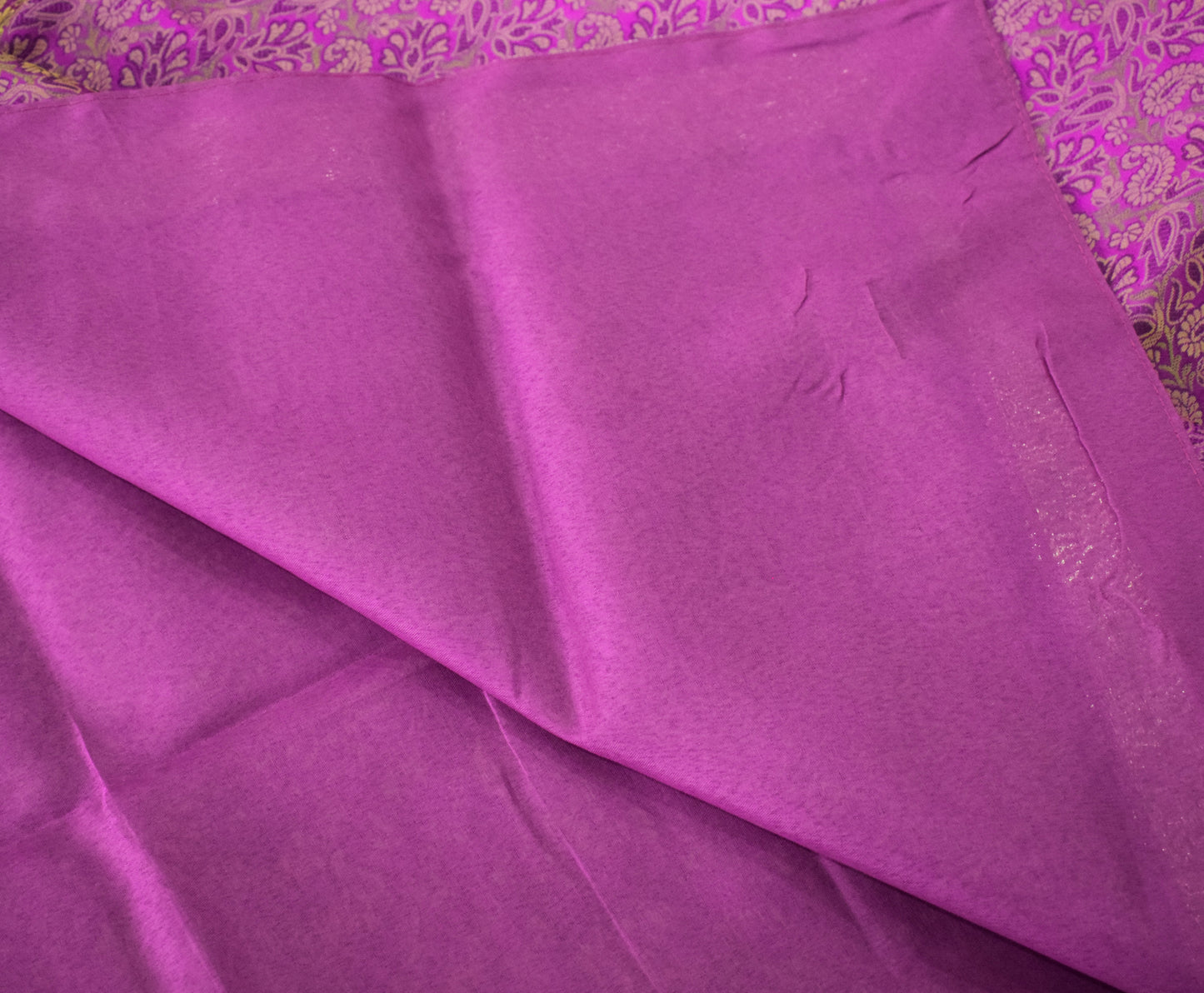Banarasi Bed Cover Set Indian Ethnic Traditional Woven Resham Brocade Magenta