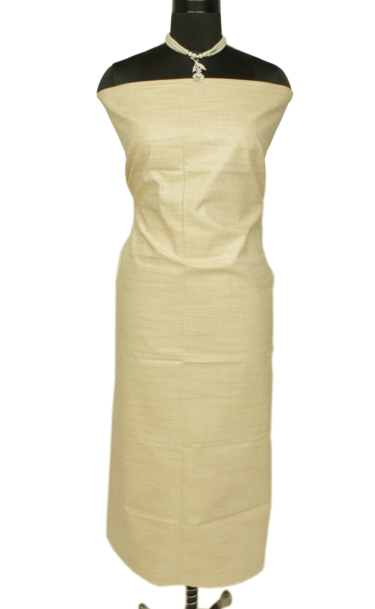 Khadi Cotton Silk Cream Dress Material Printed Bhagalpuri Salwar Kameez Dupatta