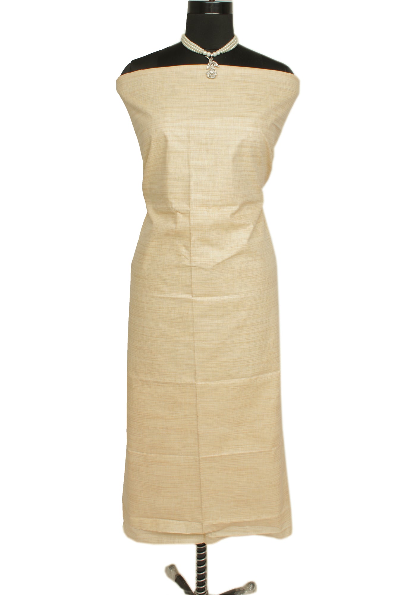 Khadi Cotton Silk Cream Dress Material Printed Bhagalpuri Salwar Kameez Dupatta