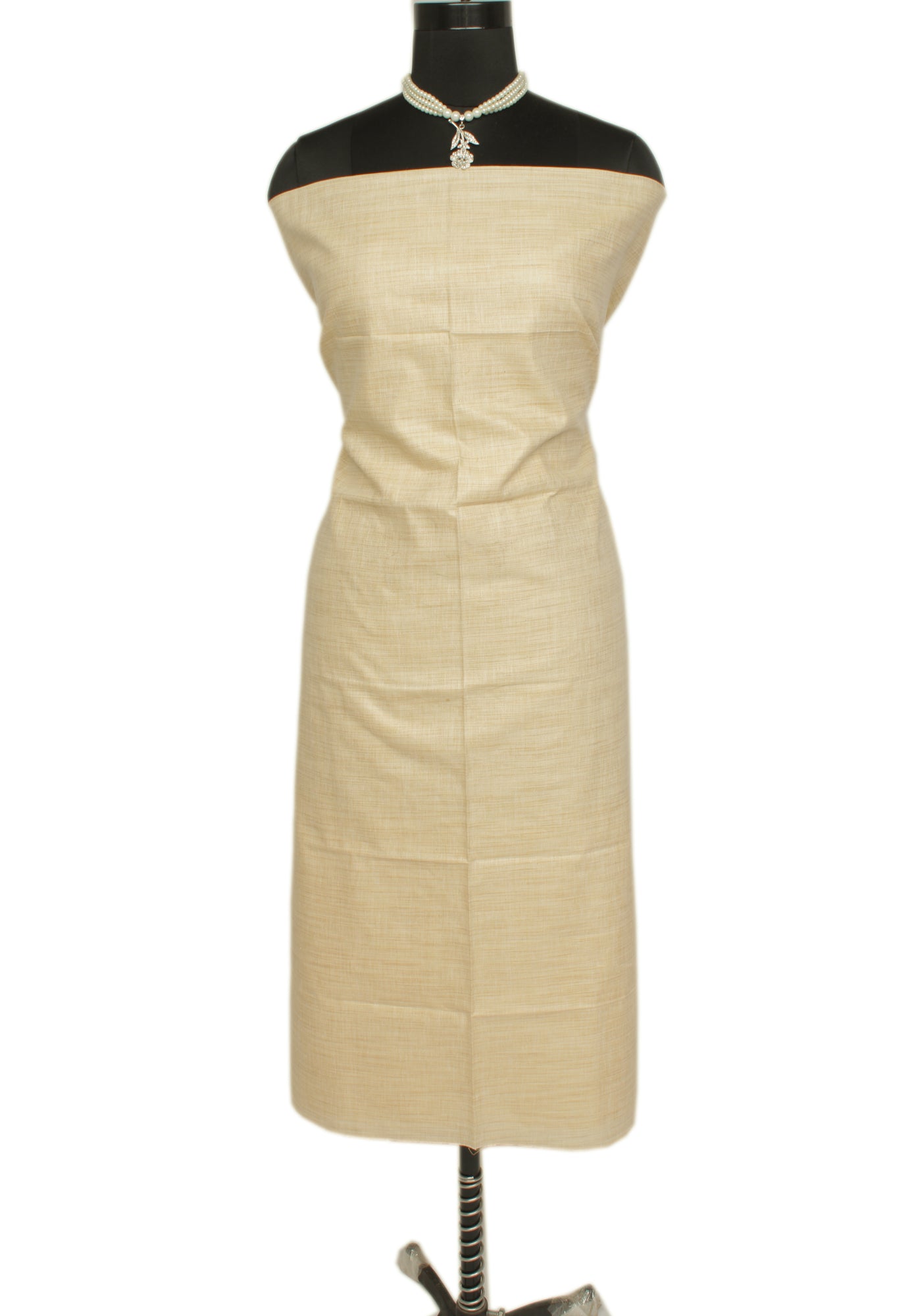 Khadi Cotton Silk Cream Dress Material Printed Bhagalpuri Salwar Kameez Dupatta
