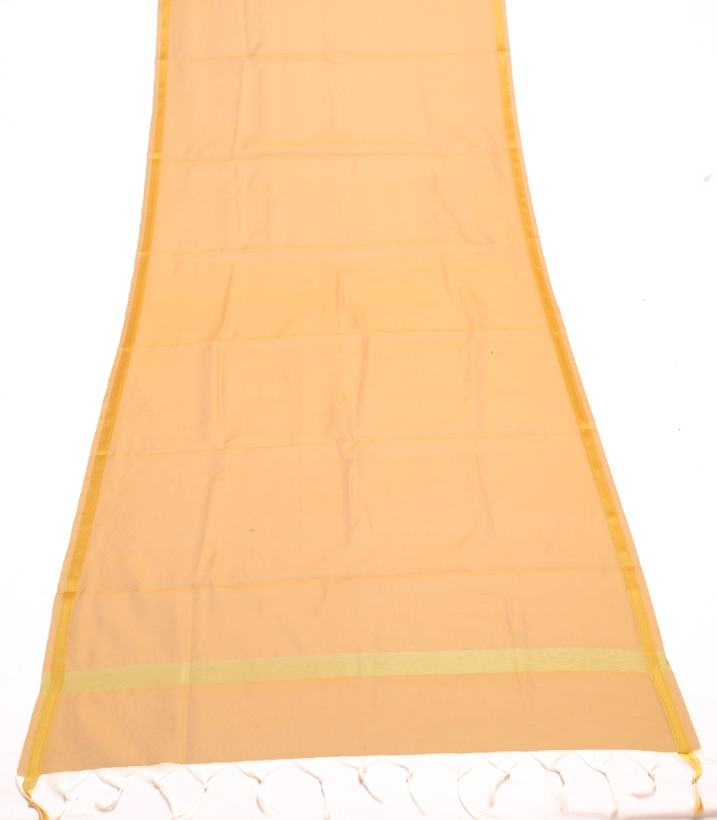 Golden Banarasi Dupatta Indian Art Silk Woven Zari Brocade Long Stole Scarves