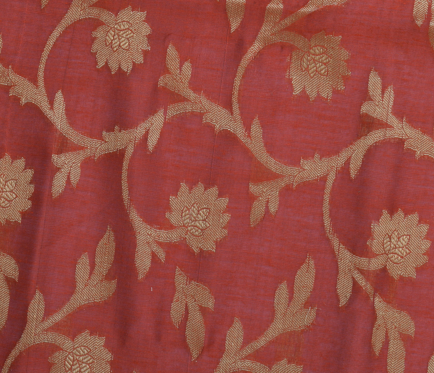 Rust Banarasi Dupatta Indian Art Silk Woven Resham Brocade Long Stole Scarves