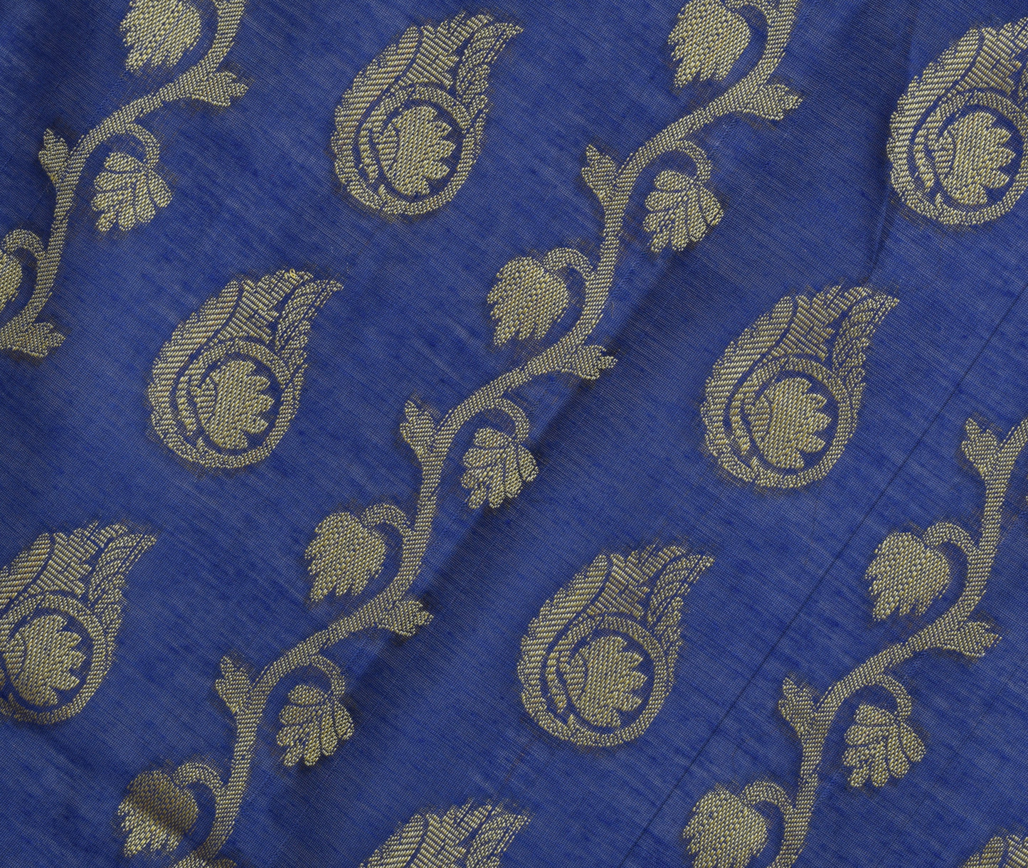 Blue Banarasi Dupatta Indian Art Silk Woven Resham Brocade Long Stole Scarves