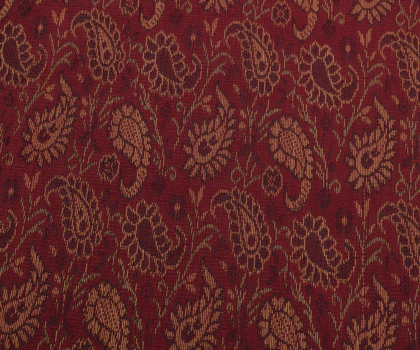 48 Sq Dining Table Top Cover Indian Banarasi Silk Woven Paisley Cloth Maroon