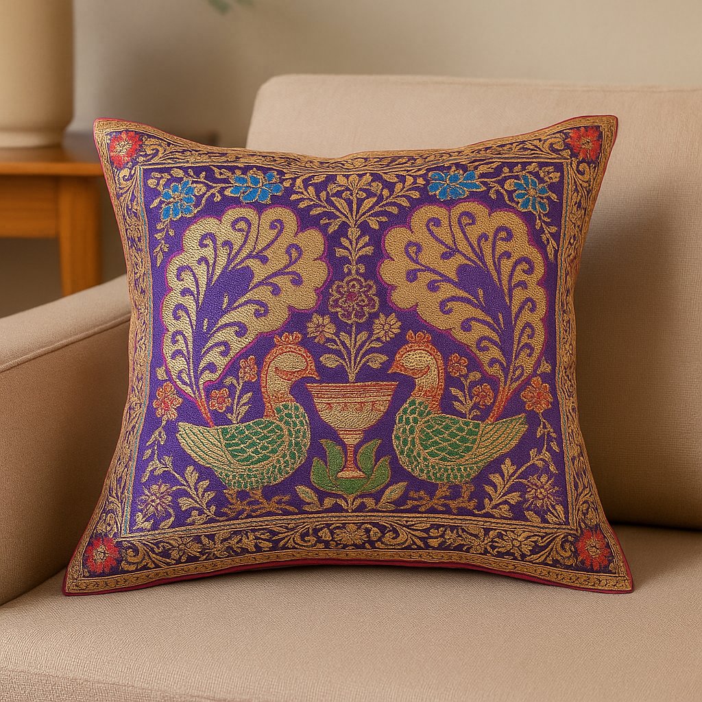 Banarasi Brocade Cushion Pillow Cover