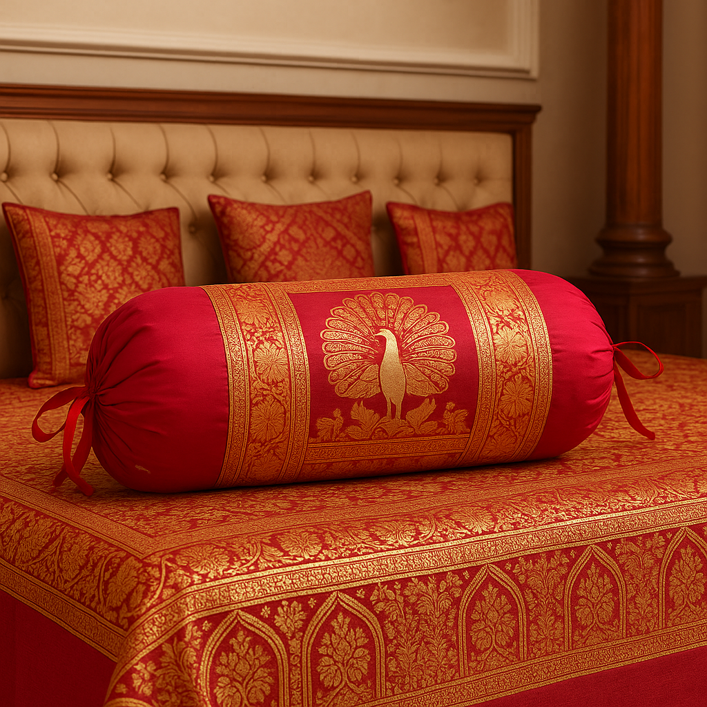 Banarasi Brocade Bolster Covers