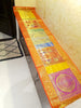 Dining Table Runner Wall Tapestry Woven Zari Brocade Banarasi Cover Multi Color