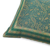 Banarasi Cushion Covers 16x16 Inch Bottle Green Woven Zari Brocade Silk Paisley