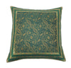 Banarasi Cushion Covers 16x16 Inch Bottle Green Woven Zari Brocade Silk Paisley
