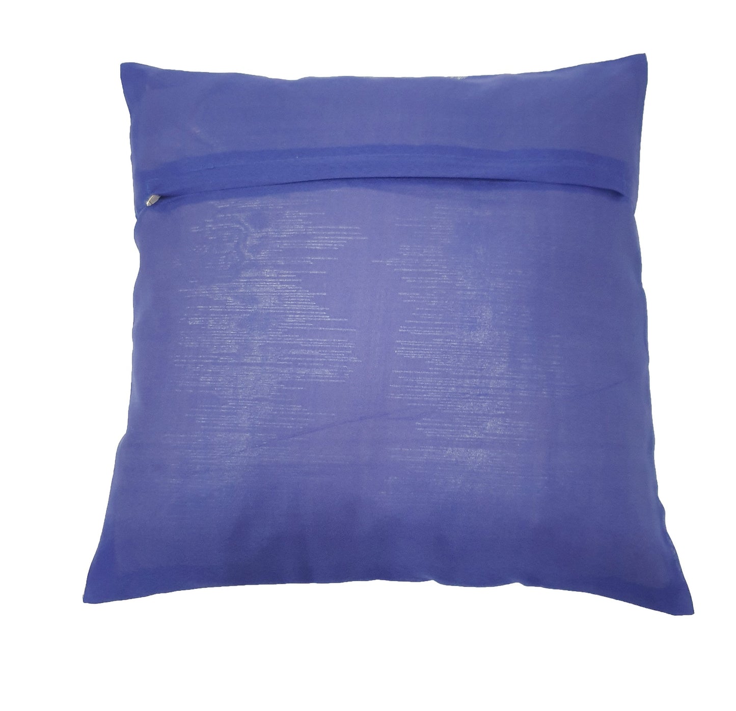 Banarasi Cushion Covers 16x16 Inch Blue Indian Woven Zari Brocade Silk Paisley