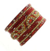 Indian Bangles Set of 26 Ethnic Bracelets Bridal Churi Kangan Maroon 2-4