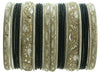 Indian Bangles Set of 26 Ethnic Bracelets Bridal Churi Kangan Black 2-10