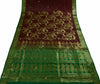 Bollywood Saree Hand Beaded Embroiderd Zari Woven Banarasi Sari Garnet
