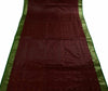 Bollywood Saree Hand Beaded Embroiderd Zari Woven Banarasi Sari Garnet